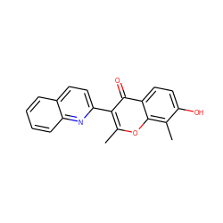 Cc1oc2c(C)c(O)ccc2c(=O)c1-c1ccc2ccccc2n1 ZINC000006370001