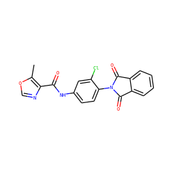 Cc1ocnc1C(=O)Nc1ccc(N2C(=O)c3ccccc3C2=O)c(Cl)c1 ZINC000121669257