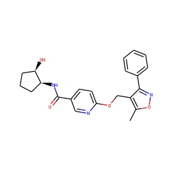Cc1onc(-c2ccccc2)c1COc1ccc(C(=O)N[C@H]2CCC[C@H]2O)cn1 ZINC000141316007