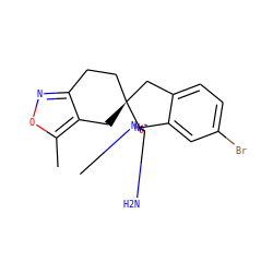 Cc1onc2c1C[C@@]1(CC2)Cc2ccc(Br)cc2[C@@]12N=C(N)N(C)O2 ZINC000141746576