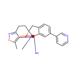 Cc1onc2c1C[C@]1(CC2)Cc2ccc(-c3cccnc3)cc2[C@]12N=C(N)N(C)C2=O ZINC000201242615