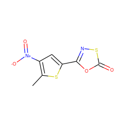 Cc1sc(-c2nsc(=O)o2)cc1[N+](=O)[O-] ZINC000002473735