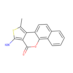Cc1sc(N)c2c(=O)oc3c4ccccc4ccc3c12 ZINC000000480662