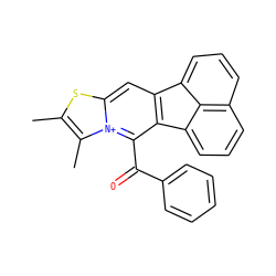 Cc1sc2cc3c(c(C(=O)c4ccccc4)[n+]2c1C)-c1cccc2cccc-3c12 ZINC000004671213