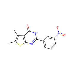 Cc1sc2nc(-c3cccc([N+](=O)[O-])c3)[nH]c(=O)c2c1C ZINC000066605829