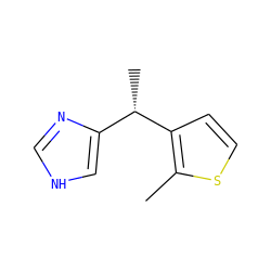 Cc1sccc1[C@@H](C)c1c[nH]cn1 ZINC000013862260