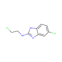 ClCCNc1nc2cc(Cl)ccc2[nH]1 ZINC000004086038