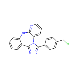 ClCc1ccc(-c2nnc3n2-c2cccnc2Nc2ccccc2-3)cc1 ZINC000096174060