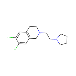 Clc1cc2c(cc1Cl)CN(CCN1CCCC1)CC2 ZINC000022935749