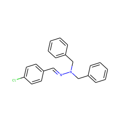 Clc1ccc(/C=N/N(Cc2ccccc2)Cc2ccccc2)cc1 ZINC000002007954