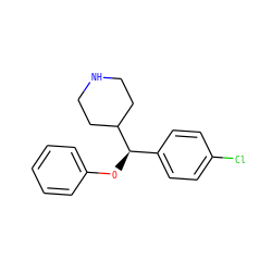 Clc1ccc([C@@H](Oc2ccccc2)C2CCNCC2)cc1 ZINC000013530899