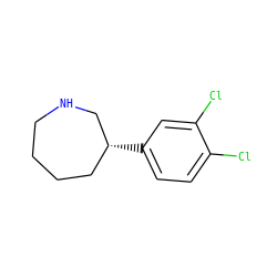 Clc1ccc([C@@H]2CCCCNC2)cc1Cl ZINC000095583132