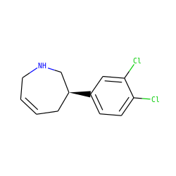 Clc1ccc([C@H]2CC=CCNC2)cc1Cl ZINC000095581459