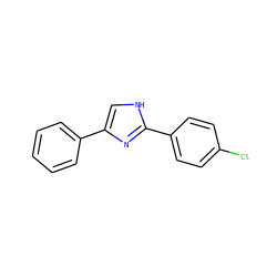 Clc1ccc(-c2nc(-c3ccccc3)c[nH]2)cc1 ZINC000034100756