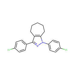 Clc1ccc(-c2nn(-c3ccc(Cl)cc3)c3c2CCCCC3)cc1 ZINC000027655946