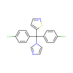 Clc1ccc(C(c2ccc(Cl)cc2)(c2ccns2)n2ccnc2)cc1 ZINC000027433864