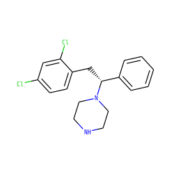 Clc1ccc(C[C@H](c2ccccc2)N2CCNCC2)c(Cl)c1 ZINC000036093335
