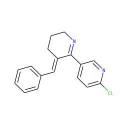 Clc1ccc(C2=NCCC/C2=C\c2ccccc2)cn1 ZINC000013838452