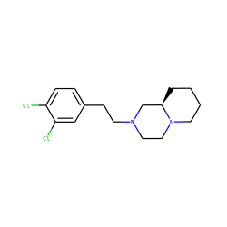 Clc1ccc(CCN2CCN3CCCC[C@@H]3C2)cc1Cl ZINC000022940721