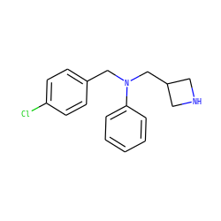 Clc1ccc(CN(CC2CNC2)c2ccccc2)cc1 ZINC000299828408