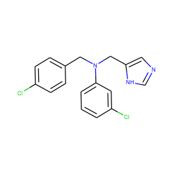 Clc1ccc(CN(Cc2cnc[nH]2)c2cccc(Cl)c2)cc1 ZINC000096177482