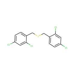 Clc1ccc(CSCc2ccc(Cl)cc2Cl)c(Cl)c1 ZINC000001718620