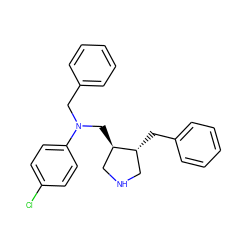 Clc1ccc(N(Cc2ccccc2)C[C@@H]2CNC[C@H]2Cc2ccccc2)cc1 ZINC000035859685