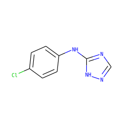 Clc1ccc(Nc2ncn[nH]2)cc1 ZINC000008672019