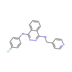 Clc1ccc(Nc2nnc(NCc3ccncc3)c3ccccc23)cc1 ZINC000013808839