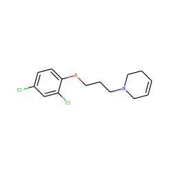 Clc1ccc(OCCCN2CC=CCC2)c(Cl)c1 ZINC000034577406
