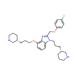 Clc1ccc(OCc2nc3c(OCCC[C@H]4CCCNC4)cccc3n2CCC[C@H]2CCCNC2)cc1 ZINC000013780317