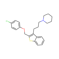 Clc1ccc(OCc2sc3ccccc3c2CCCN2CCCCC2)cc1 ZINC000027547707