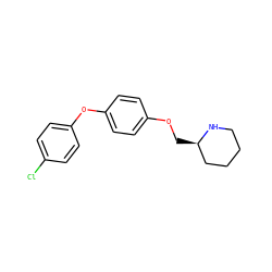 Clc1ccc(Oc2ccc(OC[C@@H]3CCCCN3)cc2)cc1 ZINC000049785826