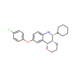 Clc1ccc(Oc2ccc3c(c2)[C@H]2OCCC[C@H]2[C@@H](C2CCCCC2)N3)cc1 ZINC000095591430
