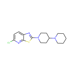 Clc1ccc2nc(N3CCC(N4CCCCC4)CC3)sc2n1 ZINC000045287876