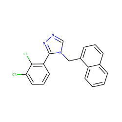 Clc1cccc(-c2nncn2Cc2cccc3ccccc23)c1Cl ZINC000028897915