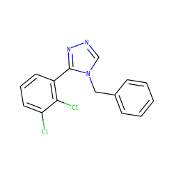 Clc1cccc(-c2nncn2Cc2ccccc2)c1Cl ZINC000028897762