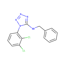 Clc1cccc(-n2nnnc2NCc2ccccc2)c1Cl ZINC000071333277