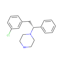 Clc1cccc(C[C@H](c2ccccc2)N2CCNCC2)c1 ZINC000036093202