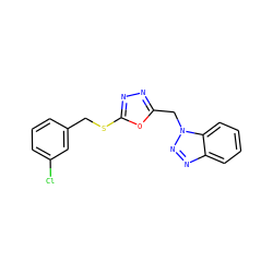 Clc1cccc(CSc2nnc(Cn3nnc4ccccc43)o2)c1 ZINC000096271747