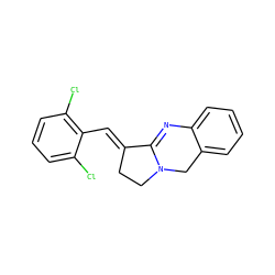 Clc1cccc(Cl)c1/C=C1\CCN2Cc3ccccc3N=C12 ZINC000101030277
