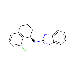Clc1cccc2c1[C@H](Nc1nc3ccccc3[nH]1)CCC2 ZINC000040866902