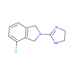 Clc1cccc2c1CN(C1=NCCN1)C2 ZINC000000006515
