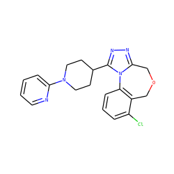 Clc1cccc2c1COCc1nnc(C3CCN(c4ccccn4)CC3)n1-2 ZINC000072123450