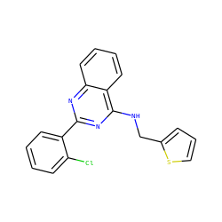 Clc1ccccc1-c1nc(NCc2cccs2)c2ccccc2n1 ZINC000004266199
