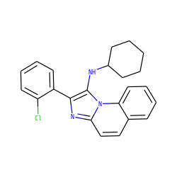Clc1ccccc1-c1nc2ccc3ccccc3n2c1NC1CCCCC1 ZINC000072176158