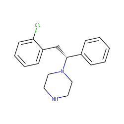 Clc1ccccc1C[C@H](c1ccccc1)N1CCNCC1 ZINC000036093213