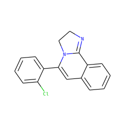 Clc1ccccc1C1=Cc2ccccc2C2=NCCN12 ZINC000013740206