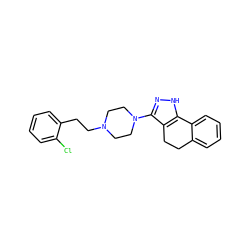 Clc1ccccc1CCN1CCN(c2n[nH]c3c2CCc2ccccc2-3)CC1 ZINC000000840721