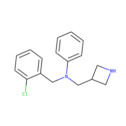 Clc1ccccc1CN(CC1CNC1)c1ccccc1 ZINC000299823311